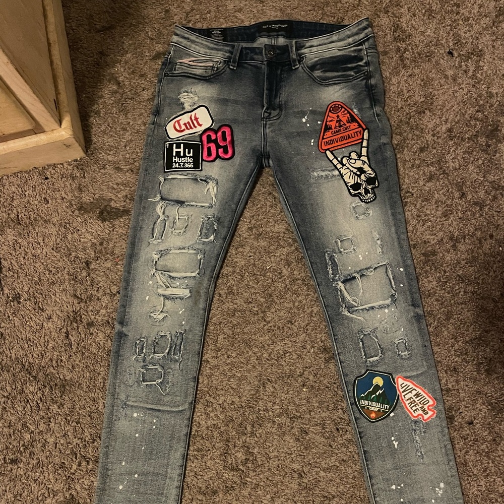 Super Skinny Fit Punk Jeans